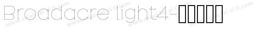Broadacre light4字体转换